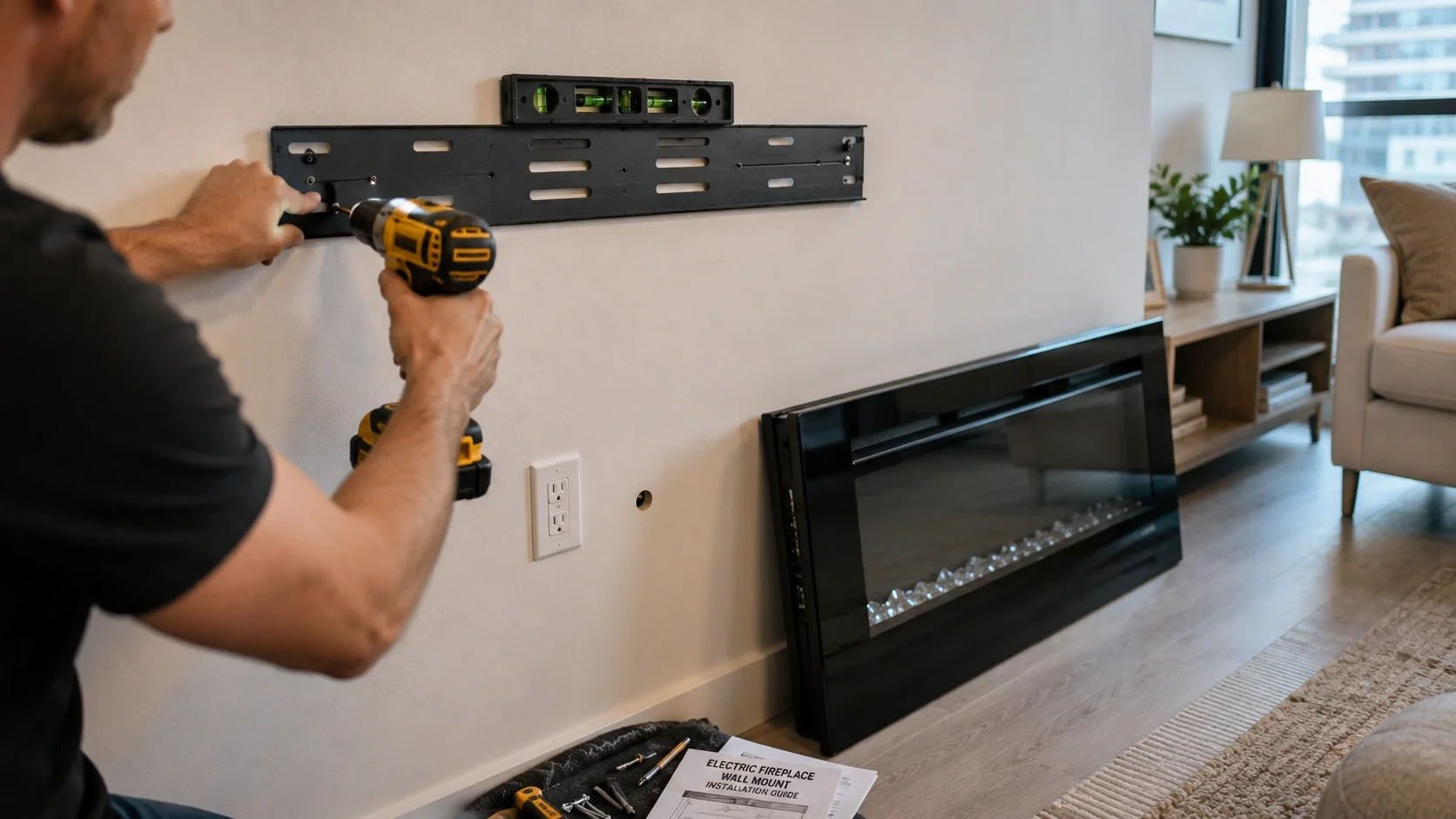 Proper installation of a compact fireplace in a small apartment