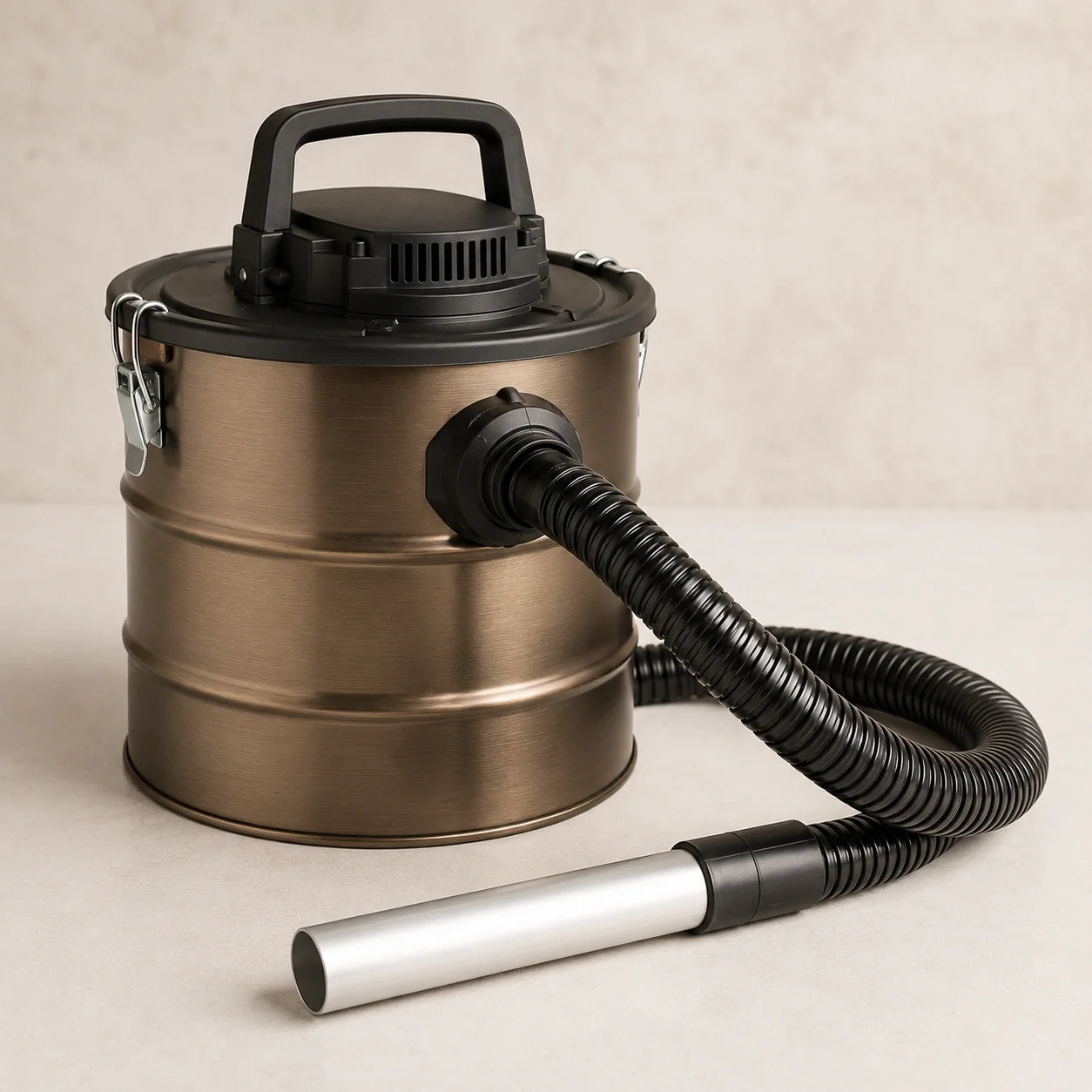 Ash vacuum for fireplace cleaning