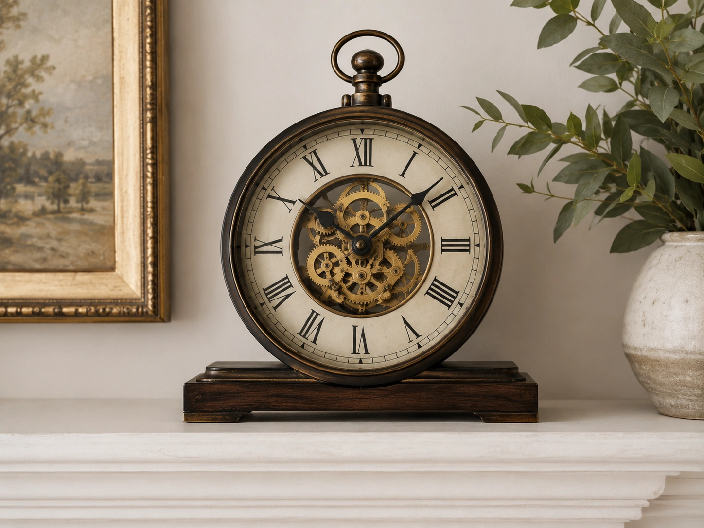 Elegant mantel clock for fireplace decor