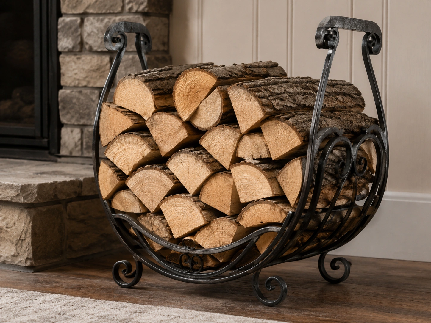 Stylish firewood holder or basket