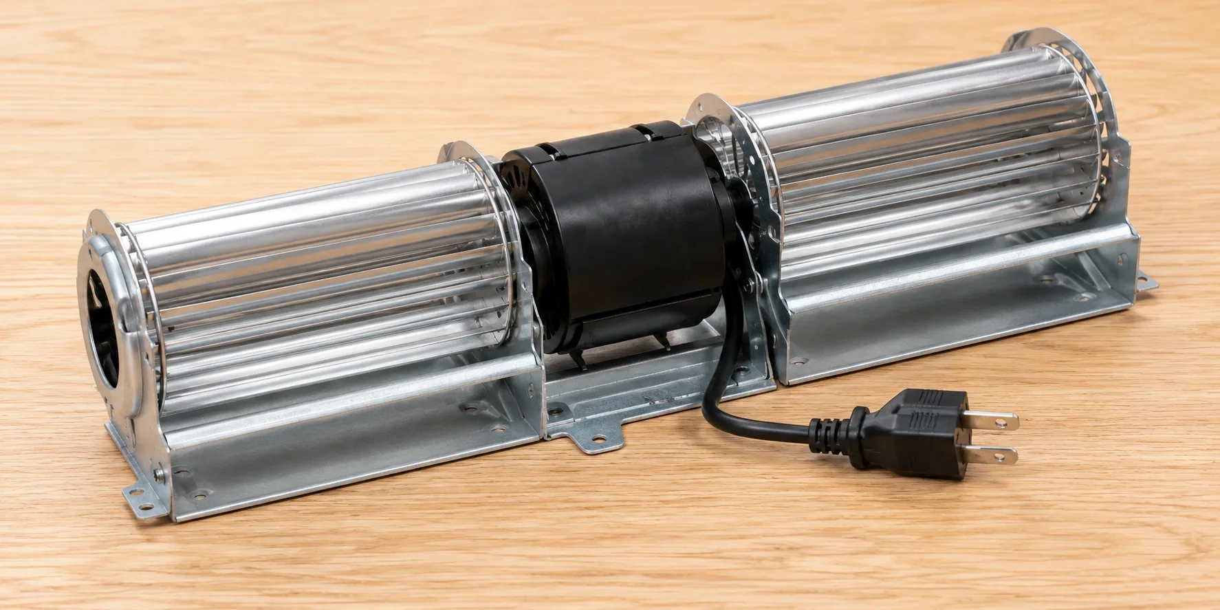 Tubular fireplace blower kit