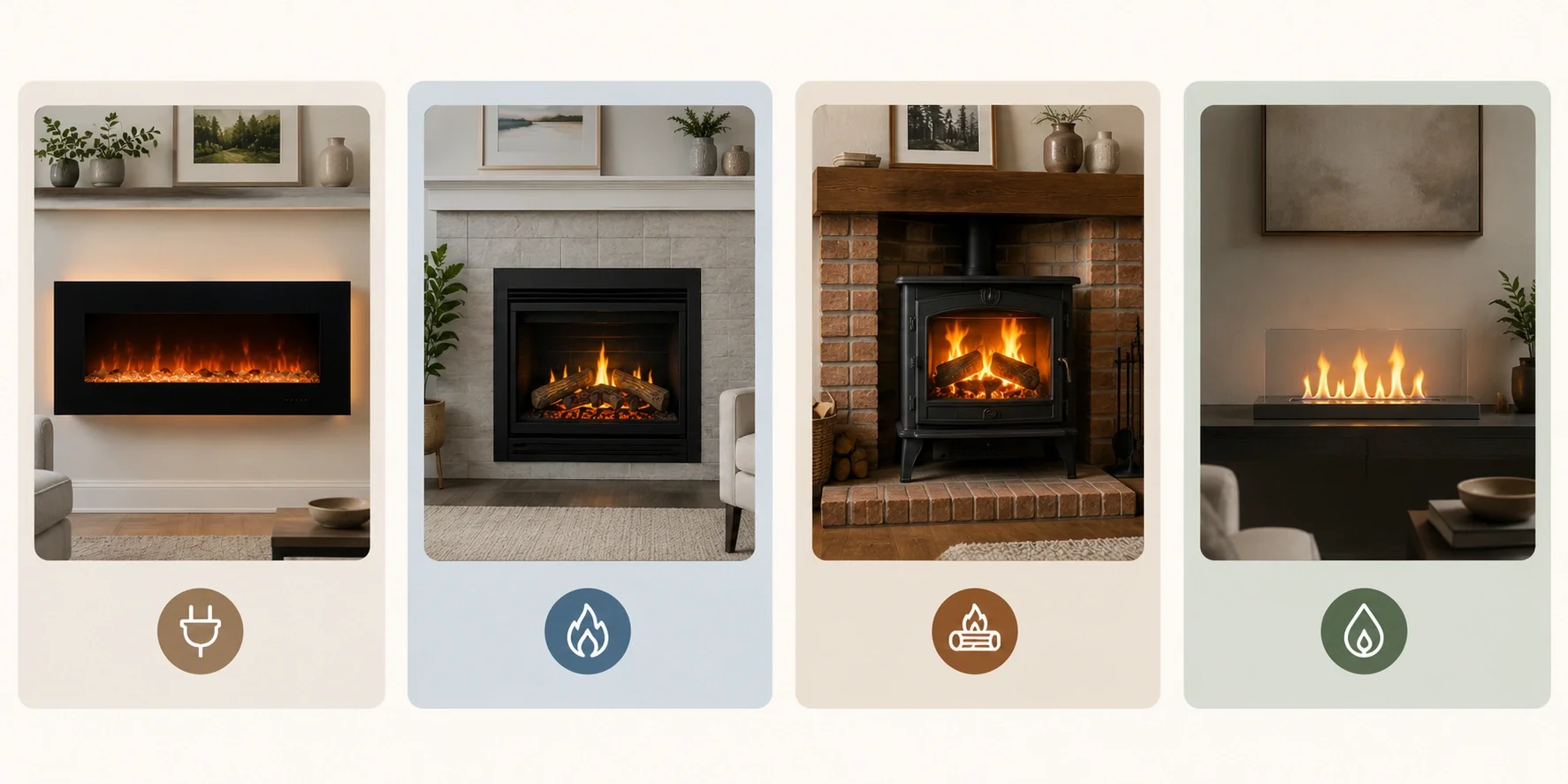 Cost comparison chart showing freestanding vs insert fireplace expenses