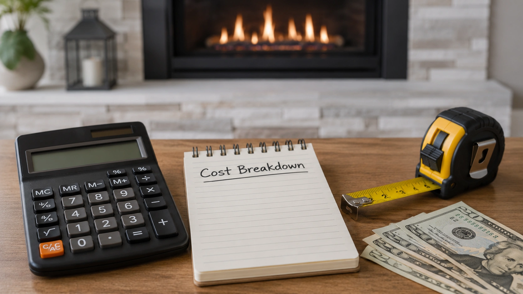 Cost breakdown for different fireplace types