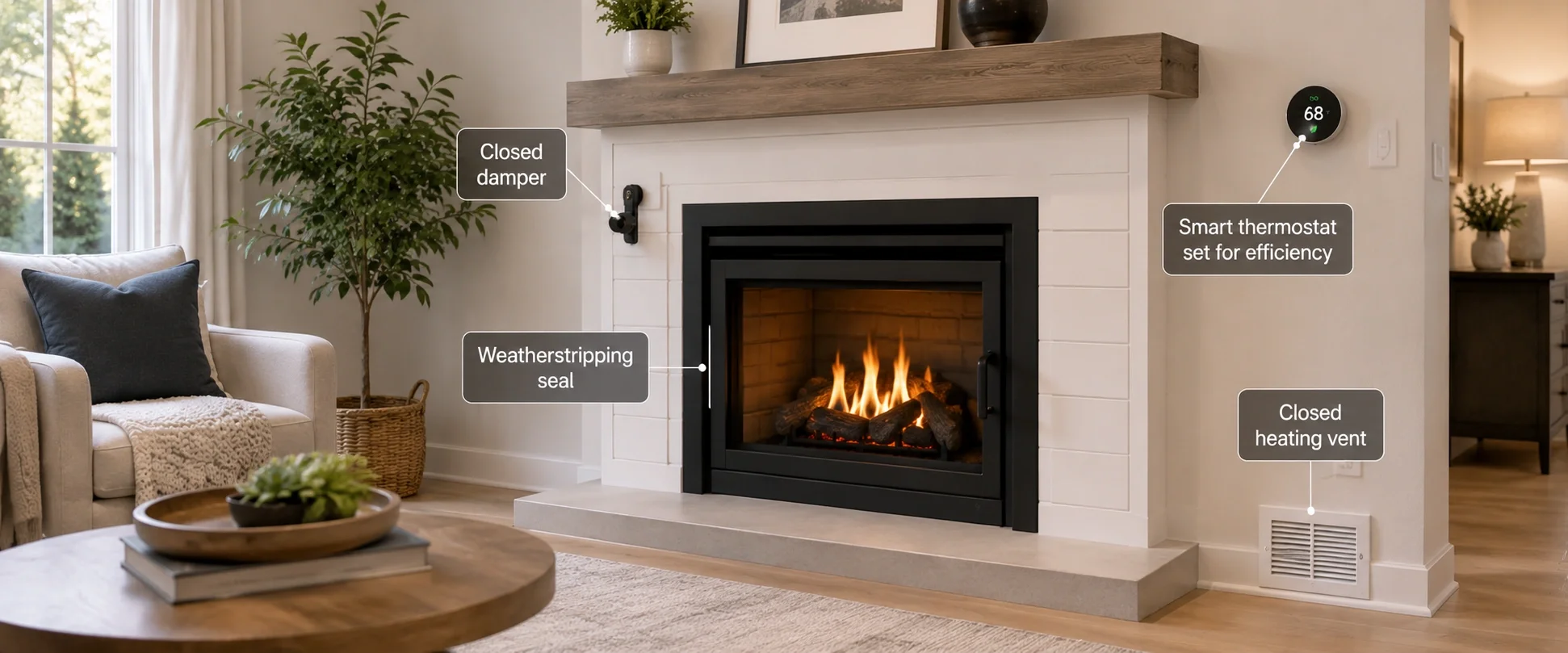 Energy-saving strategies for fireplace owners to reduce operating costs