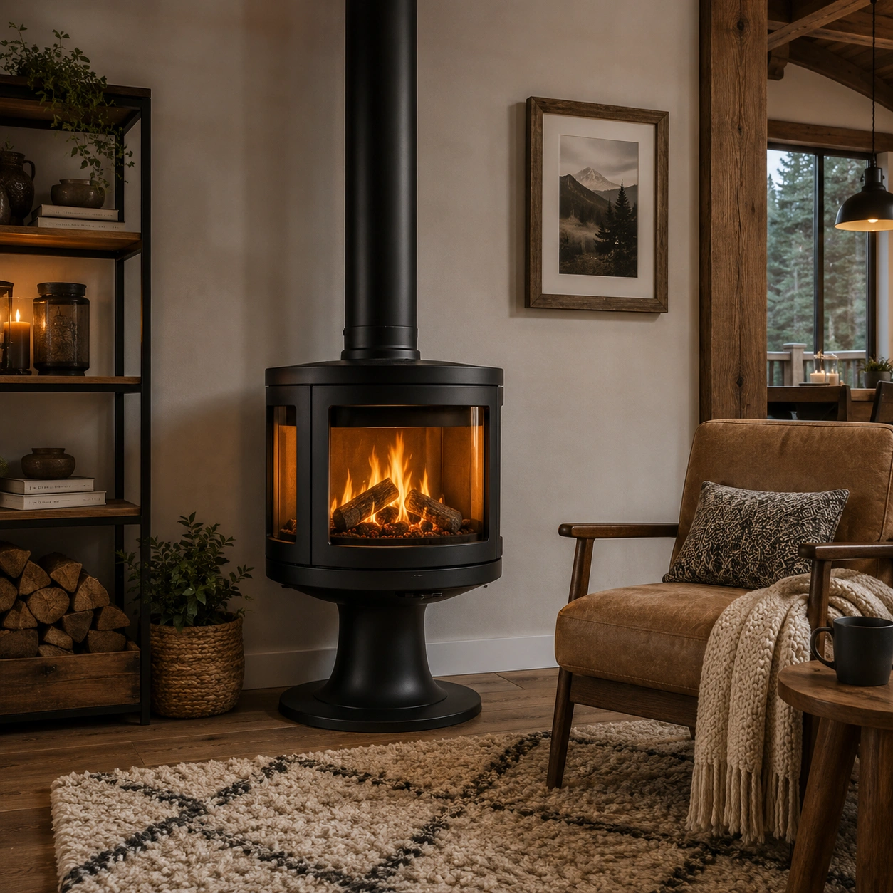 Freestanding Fireplace Ideas for flexible placement