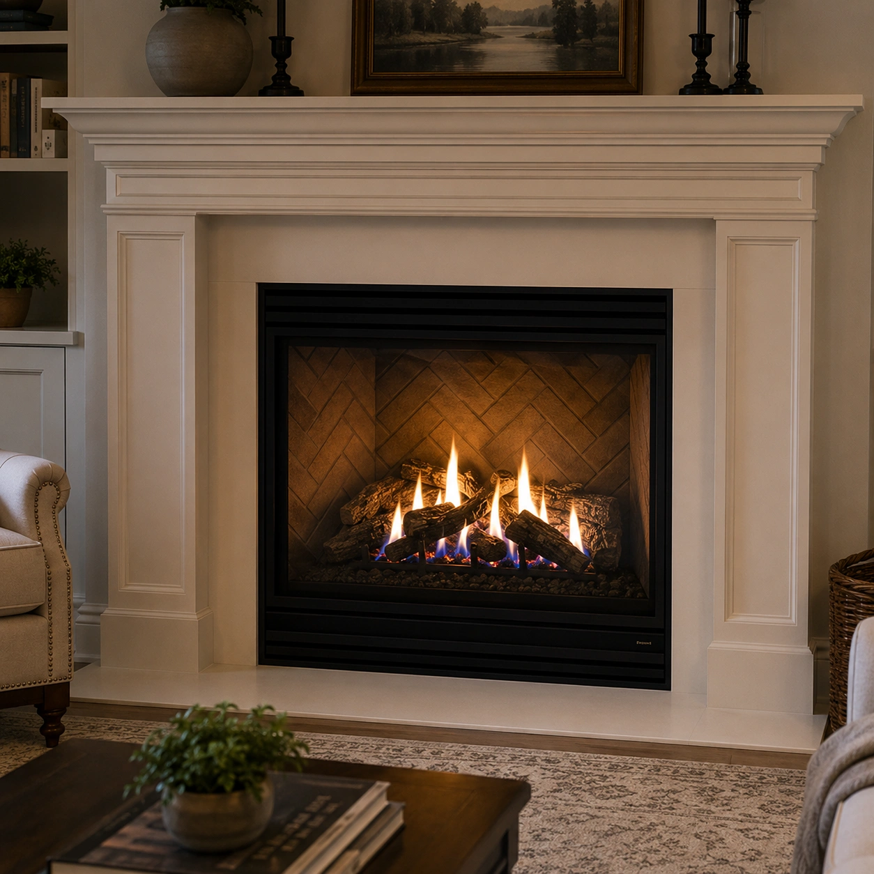 Gas Fireplace Ideas - Realistic flame with efficient heating