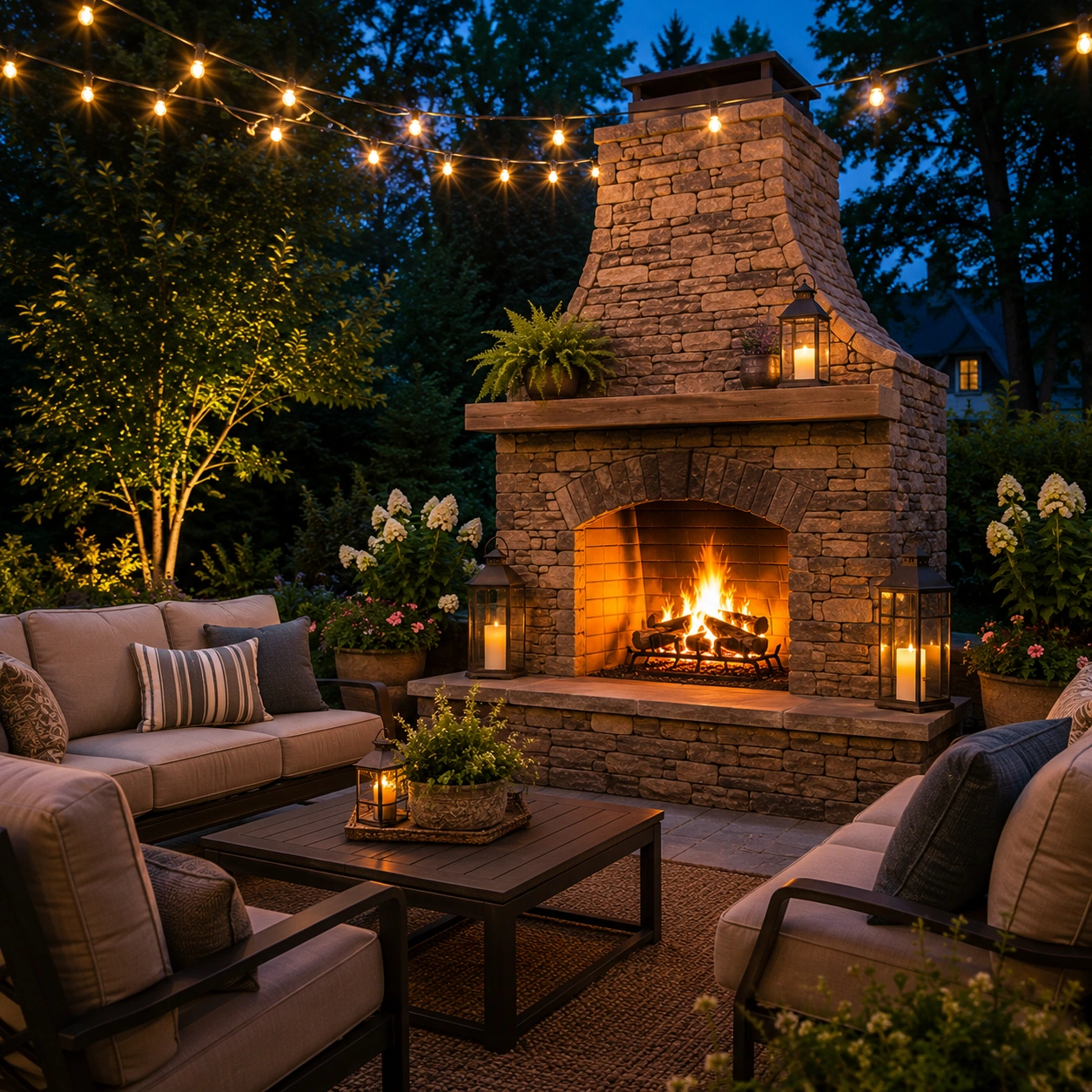 Outdoor Fireplace Ideas for patio and backyard