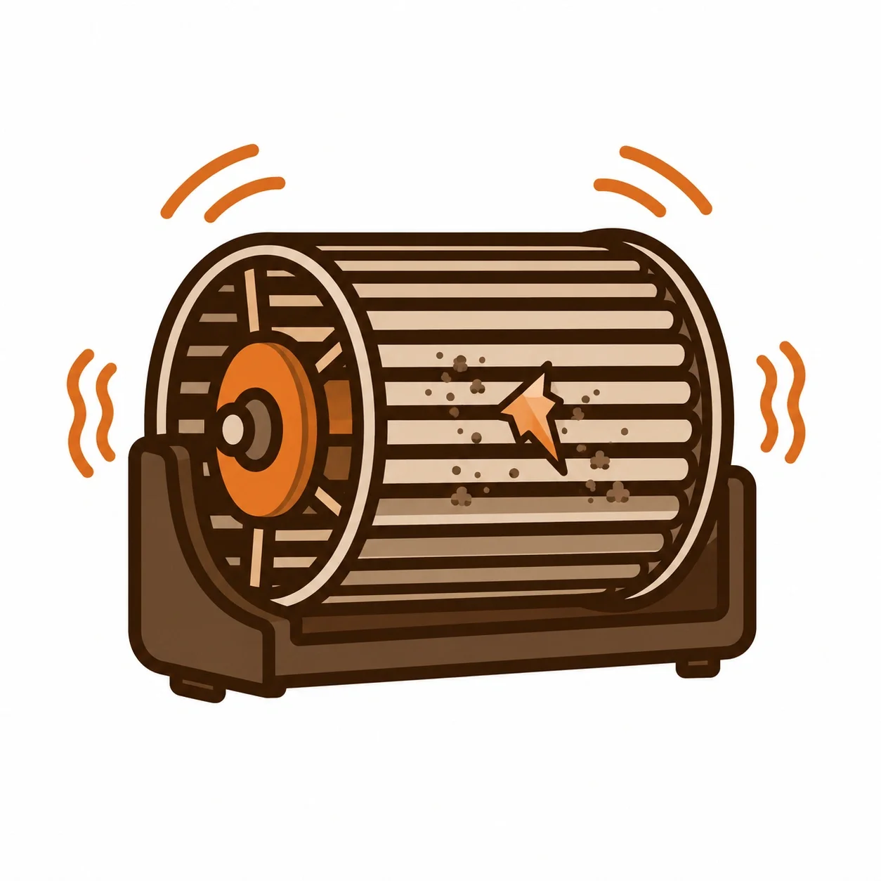 Debris in blower fan causing hum
