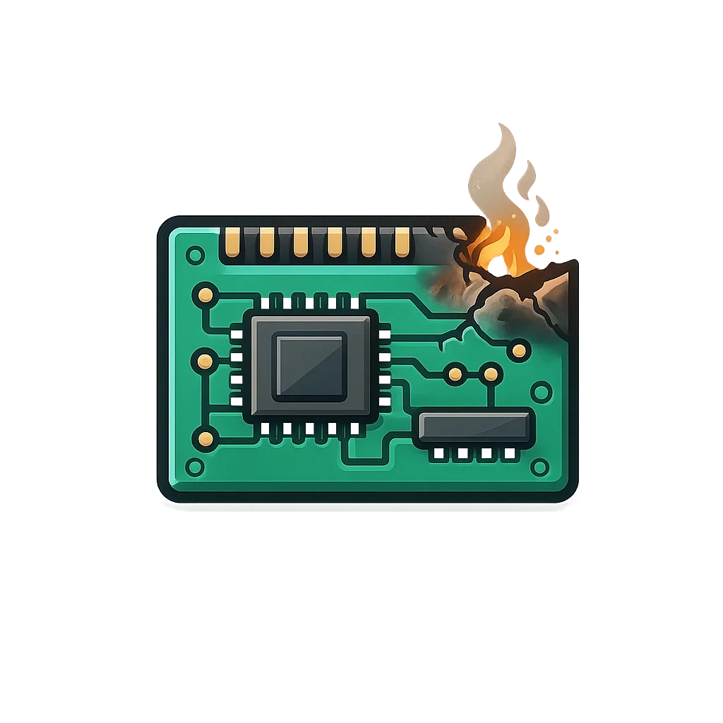 Icon representing a faulty main control board