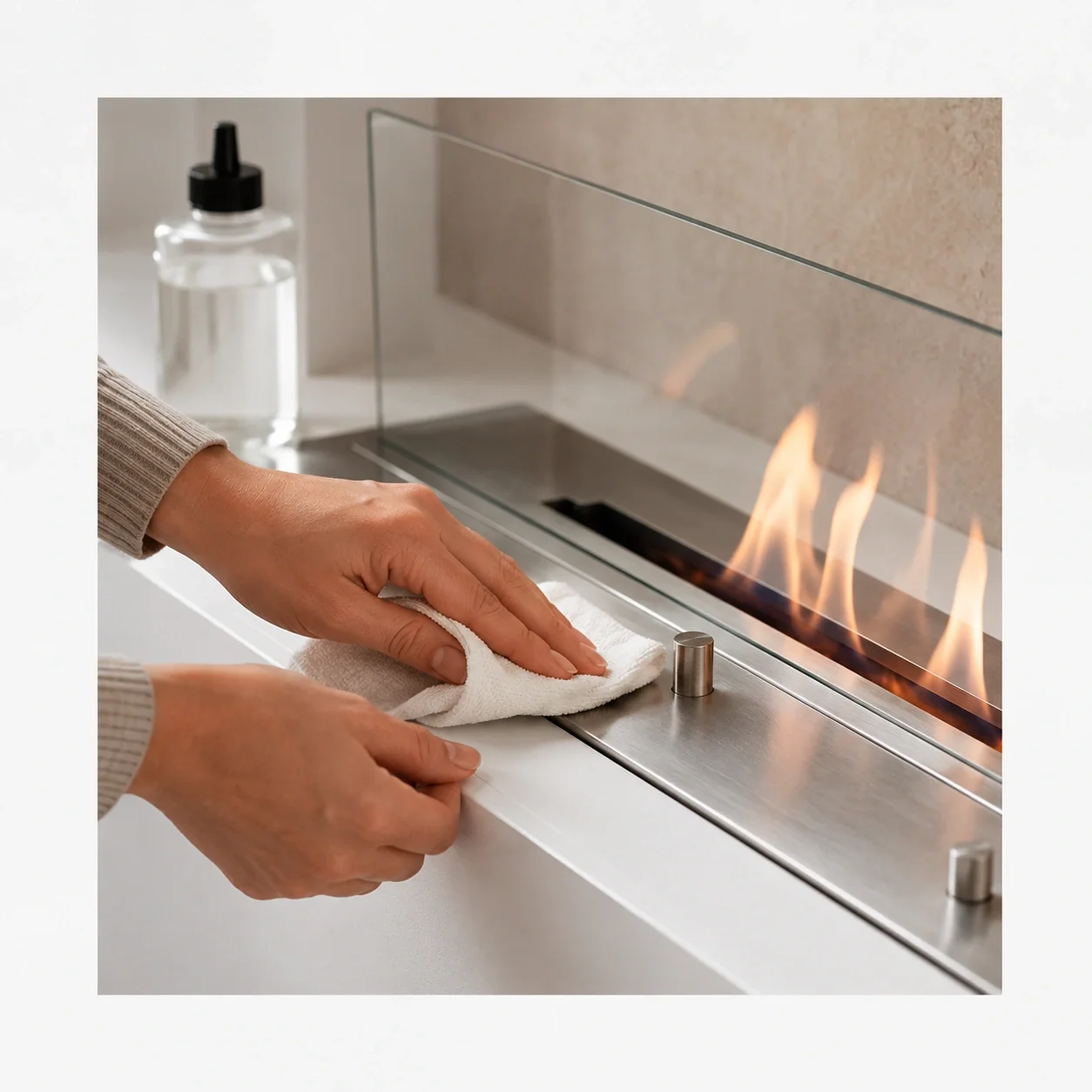 Ethanol fireplace maintenance