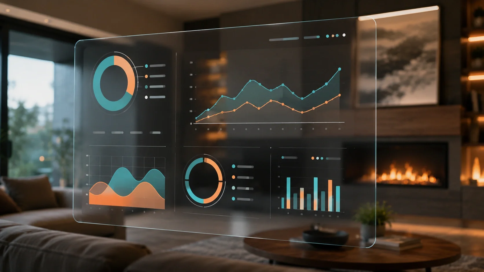 Data analytics dashboard showing anonymized website usage patterns and visitor insights