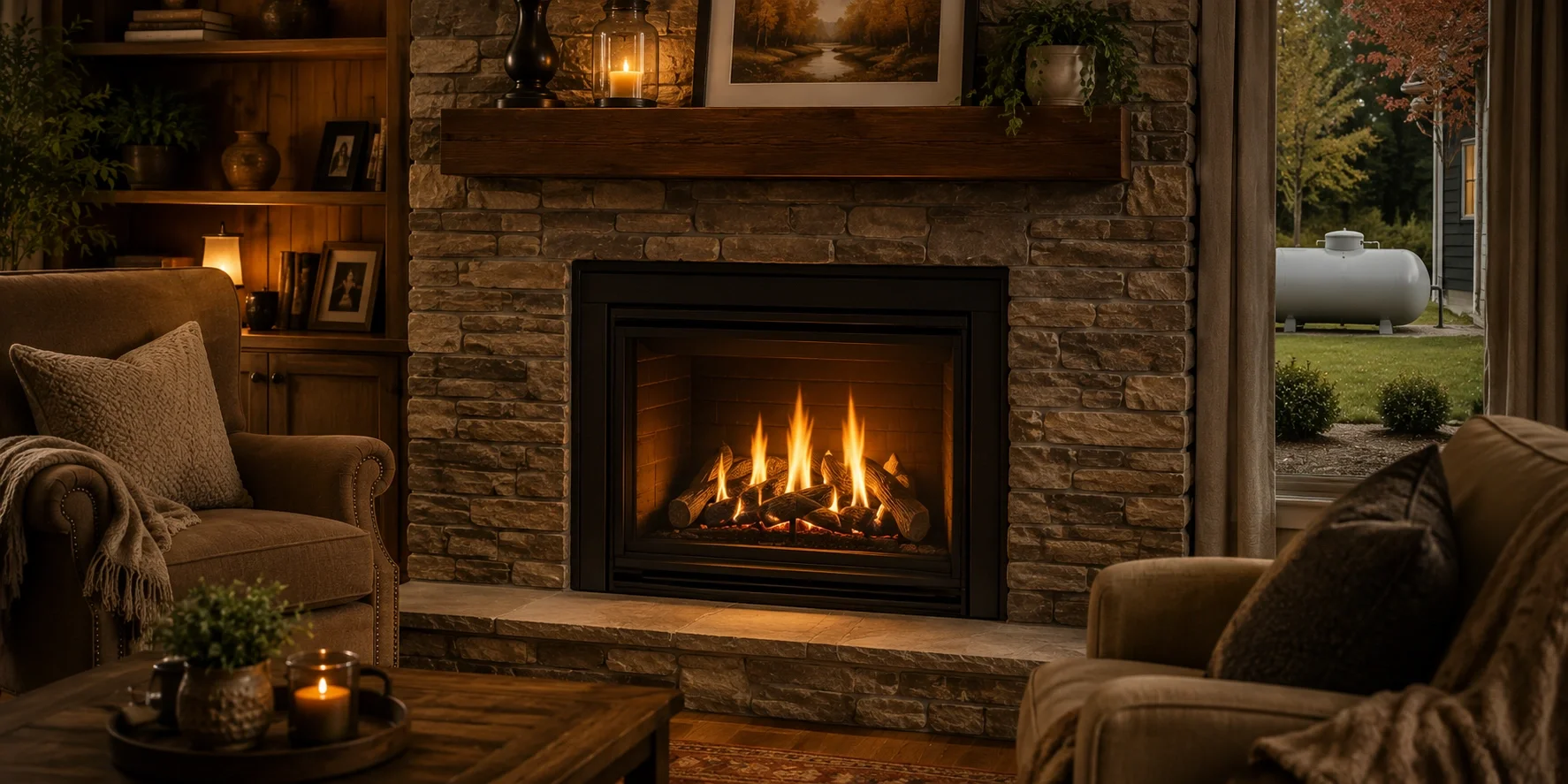 Features of a propane fireplace