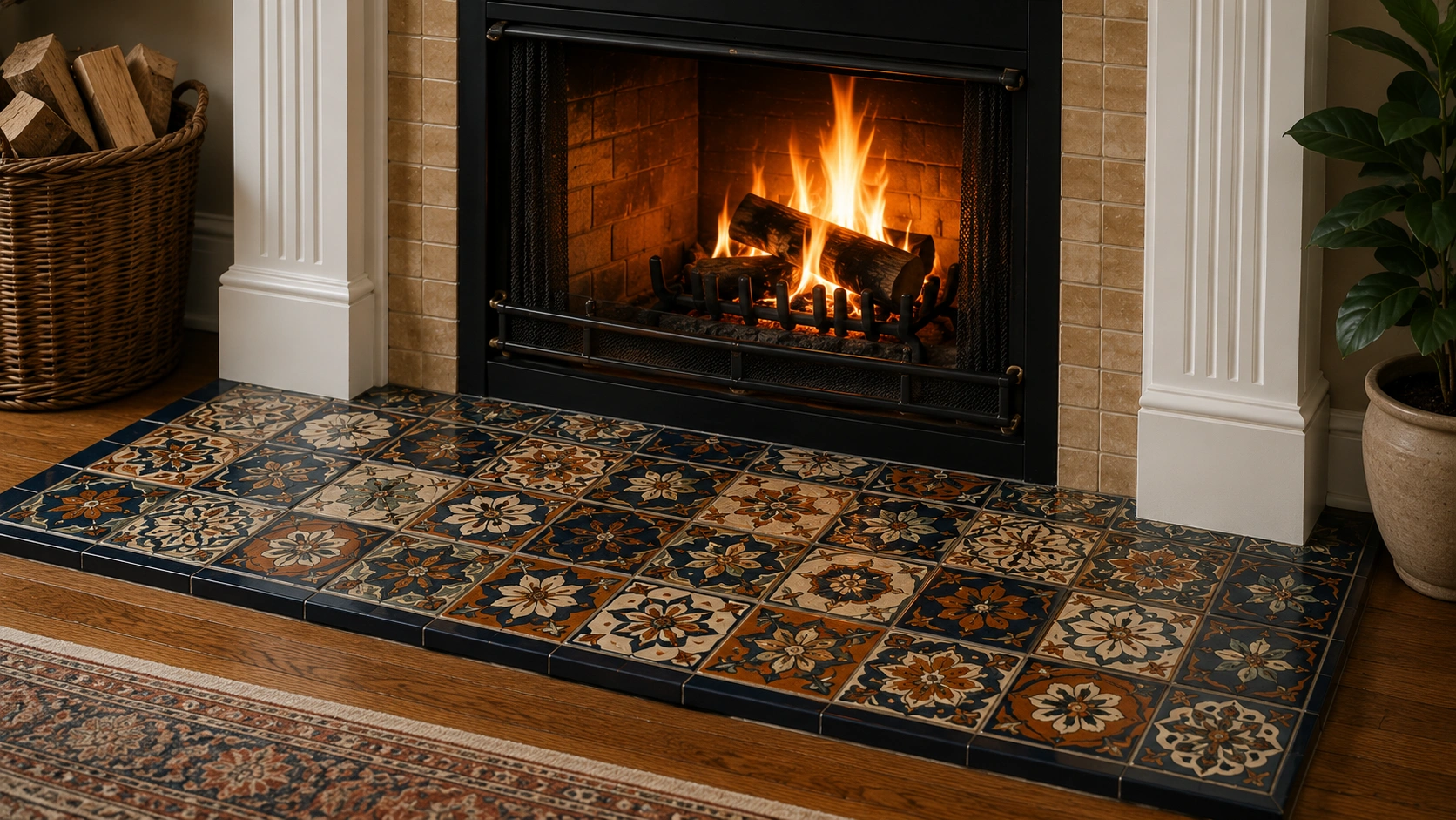 Tile hearth design