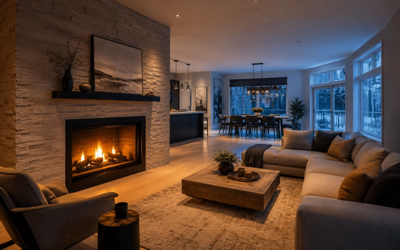 Zone heating strategy in open concept living space